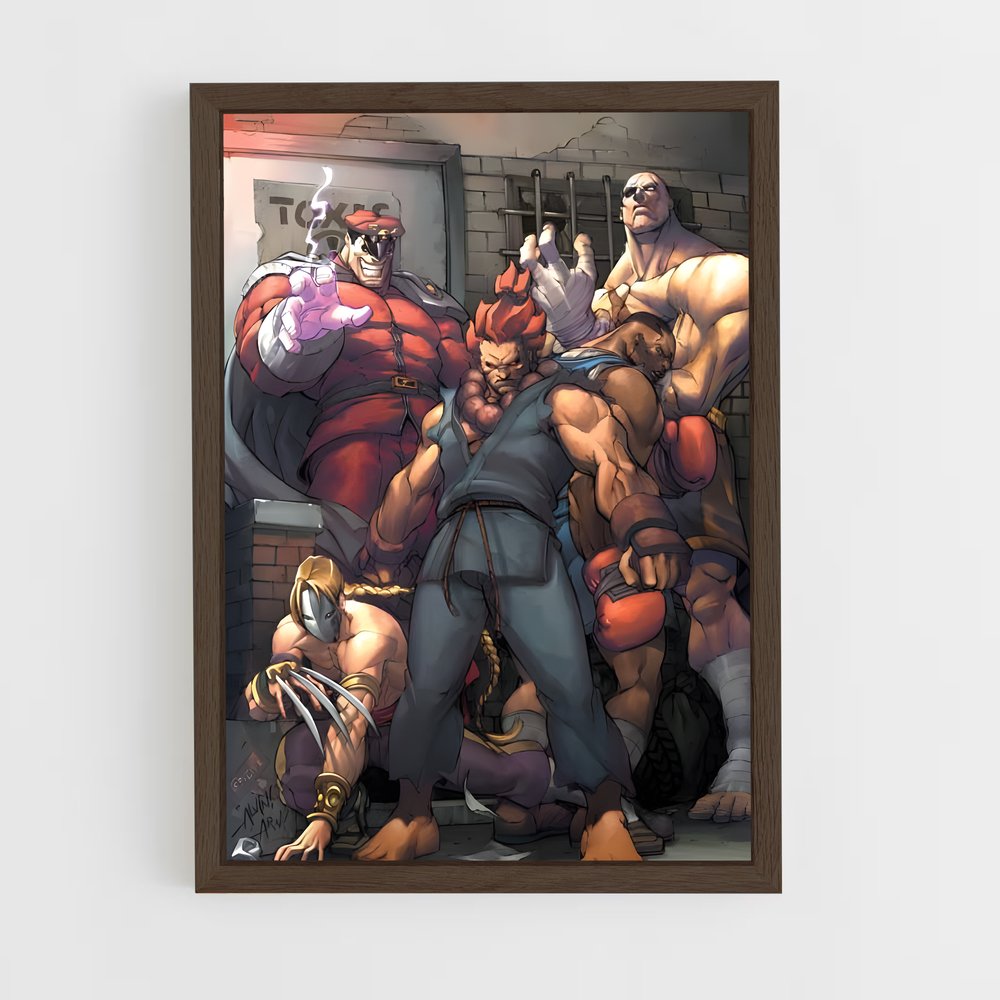 ap-street fighter-7 cadre Bois foncé