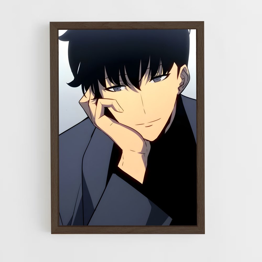 ap-sung jin woo-11 cadre Bois foncé