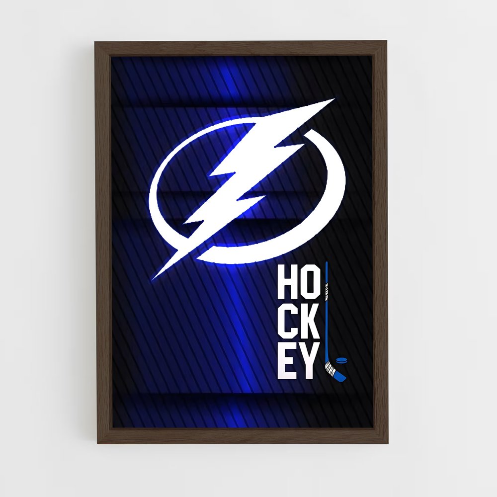 ap-tampa bay lightning-6 cadre Bois foncé