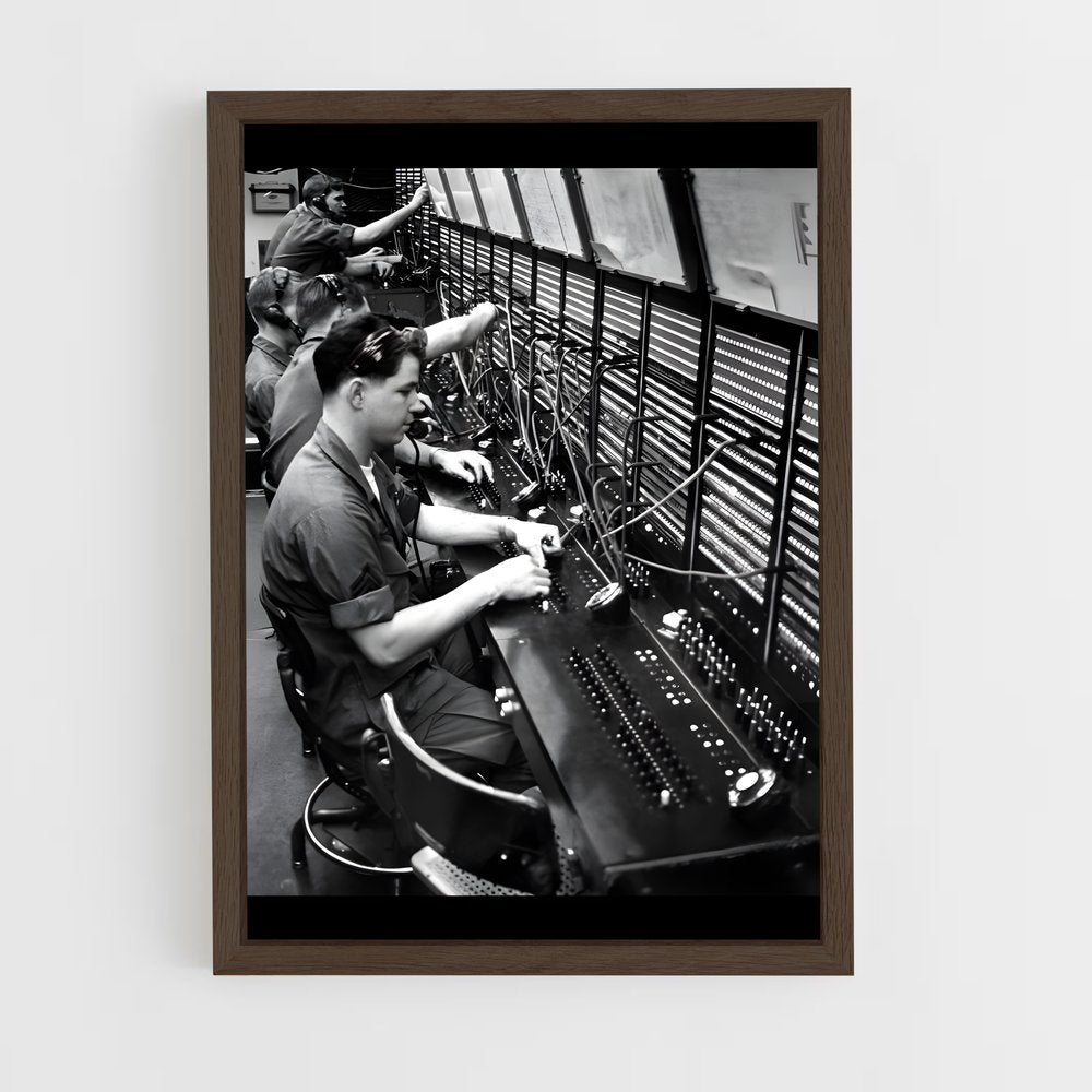 ap-telegraph operator-1 cadre Bois foncé