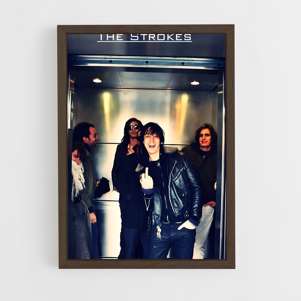 ap-the strokes-4 cadre Bois foncé