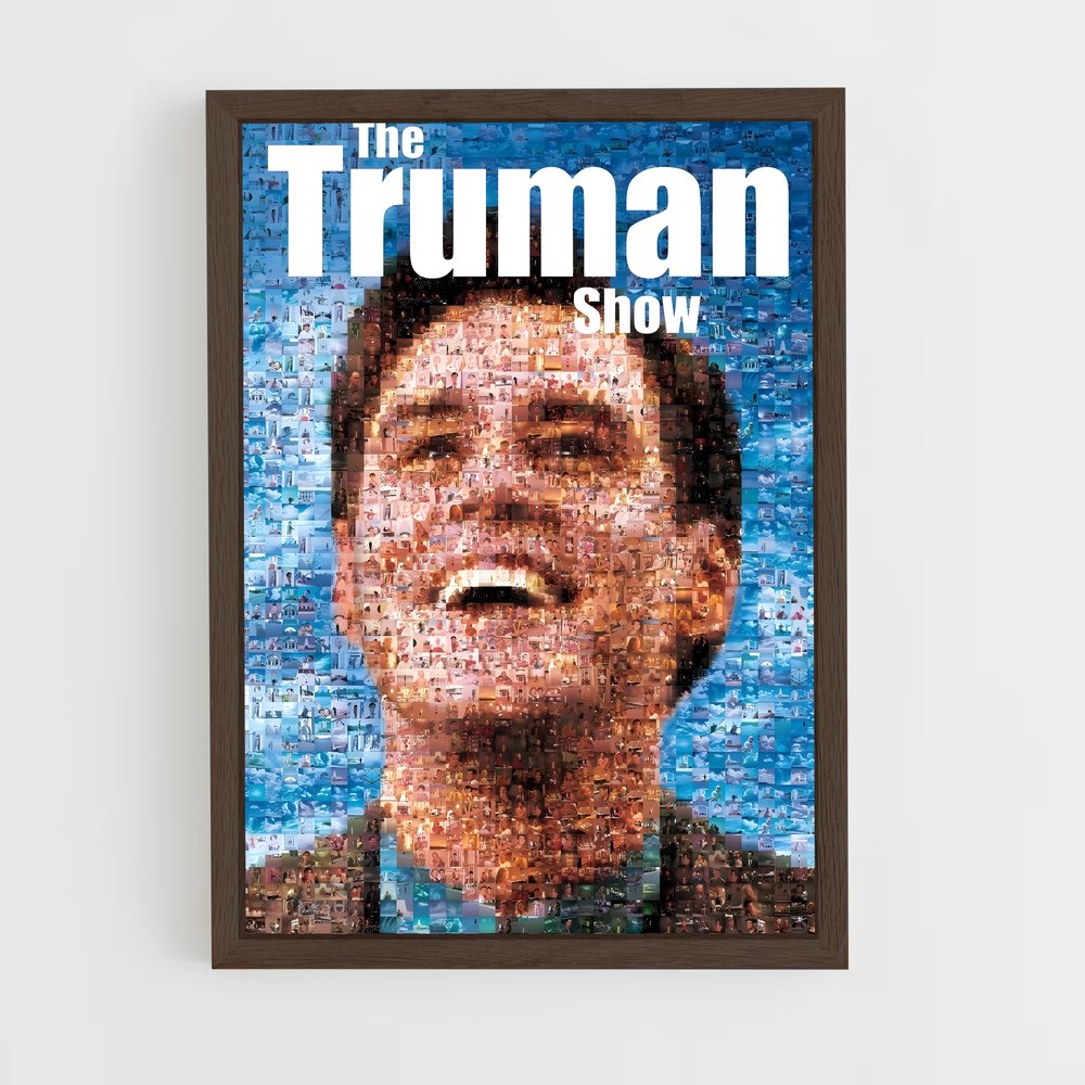 ap-the truman show-2 cadre Bois foncé