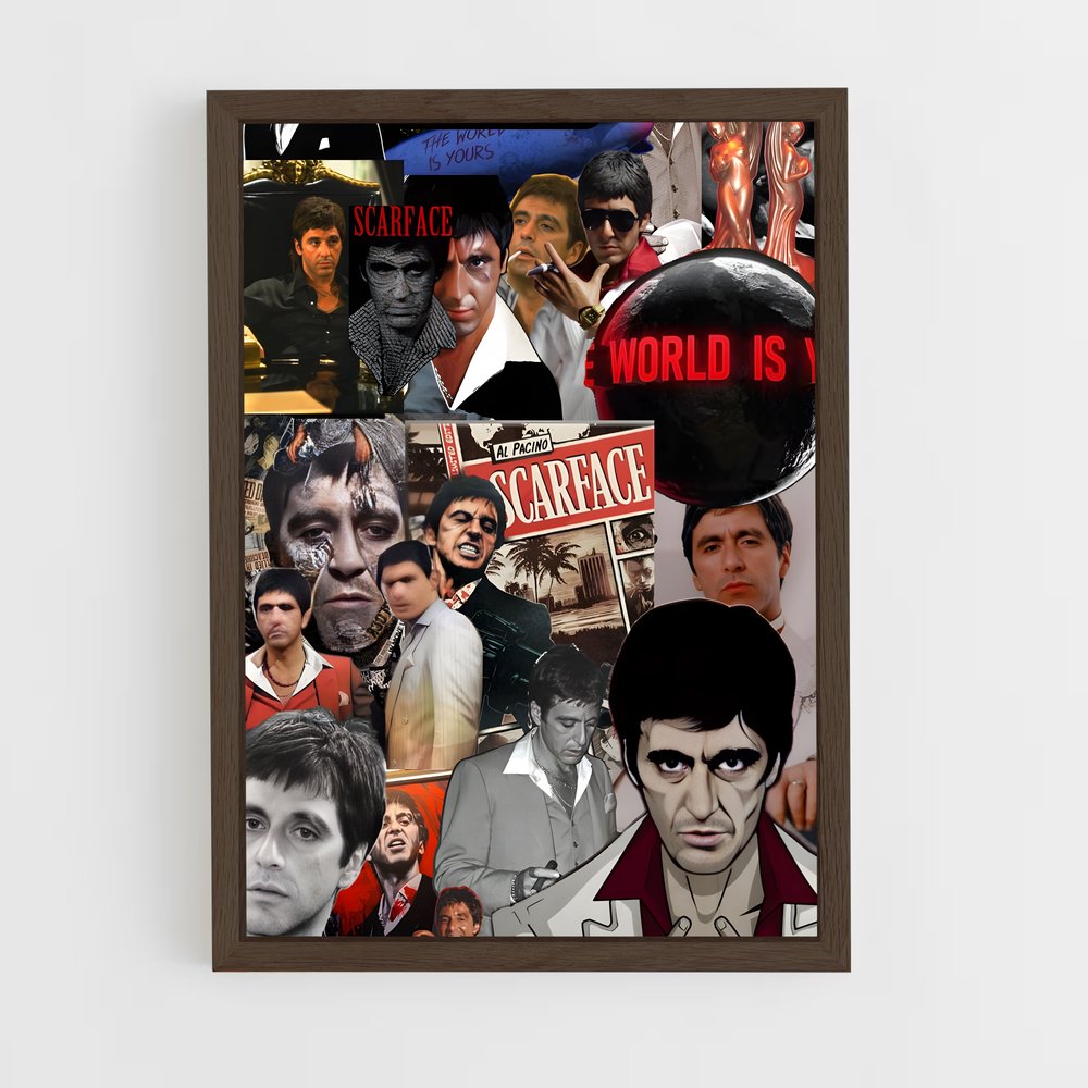 ap-tony montana-9 cadre Bois foncé