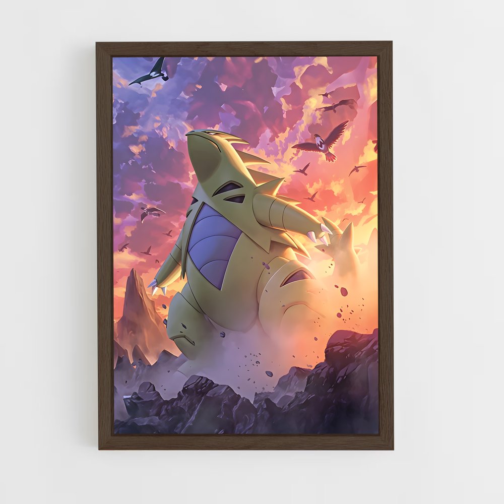 ap-tyranitar-4 cadre Bois foncé