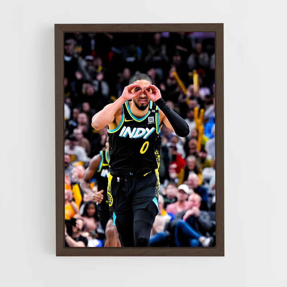 ap-tyrese haliburton-10 cadre Bois foncé
