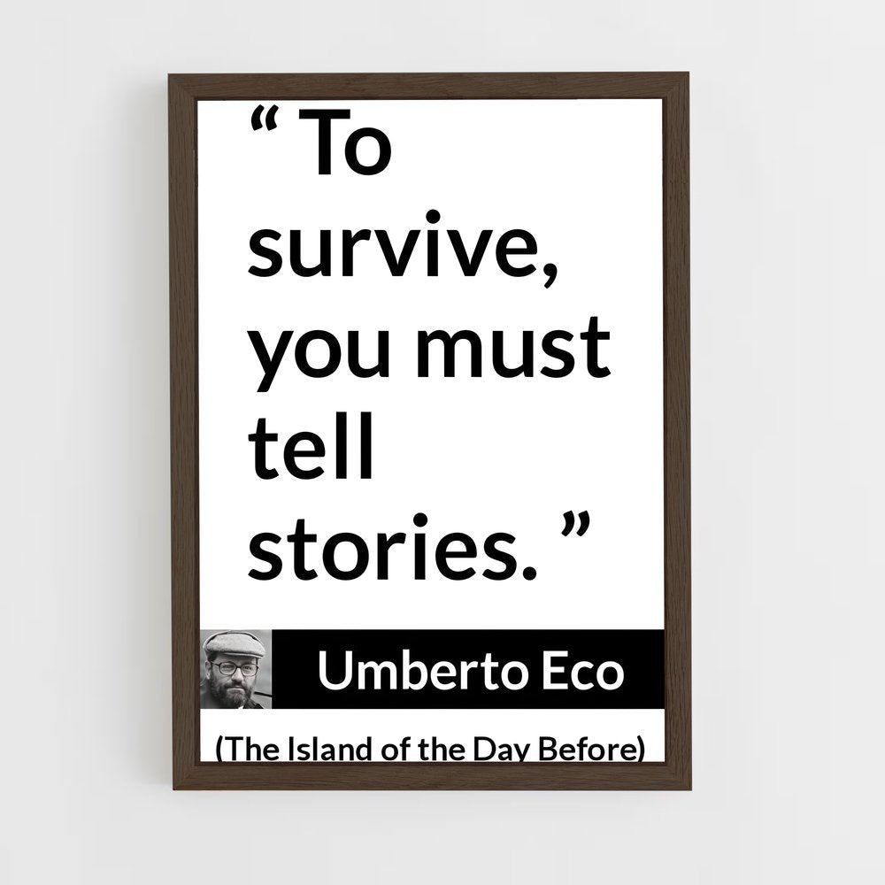 ap-umberto eco-8 cadre Bois foncé