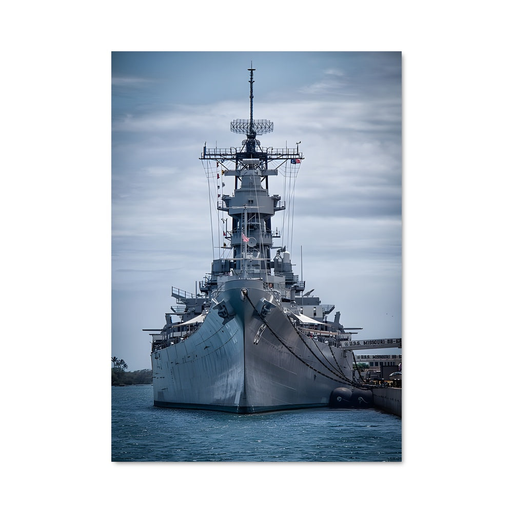 Poster L'USS Missouri en Mer