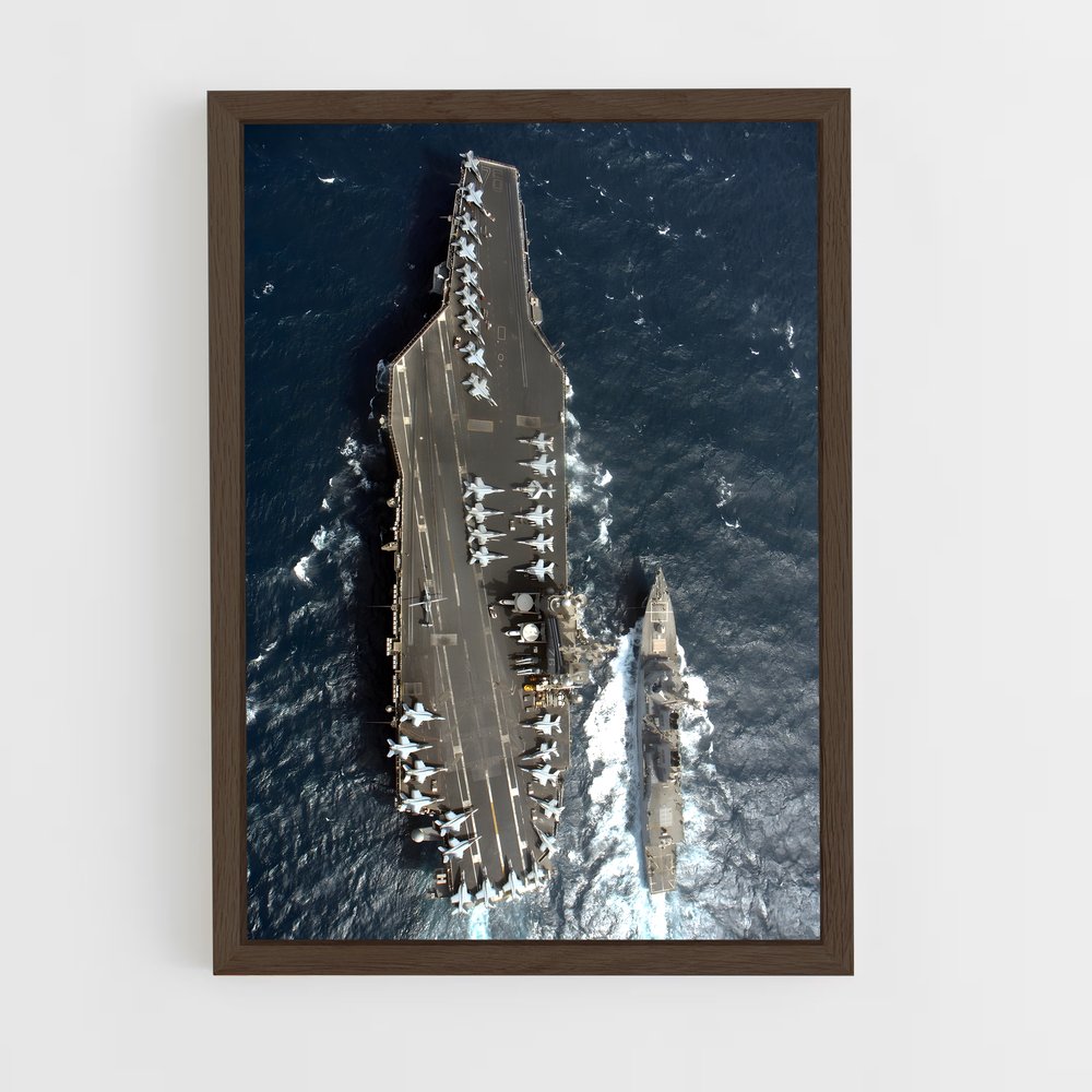 ap-uss ronald reagan-1 cadre Bois foncé
