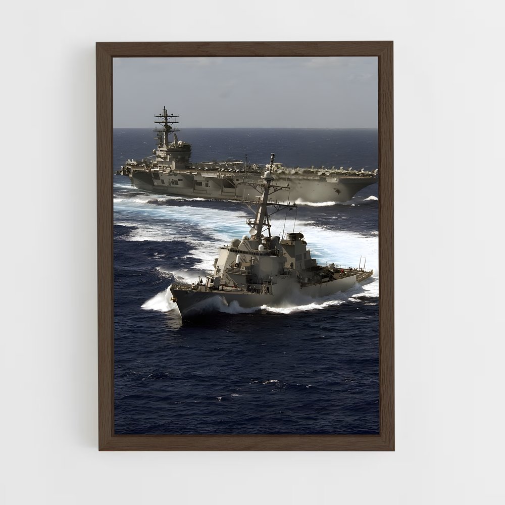 ap-uss ronald reagan-2 cadre Bois foncé