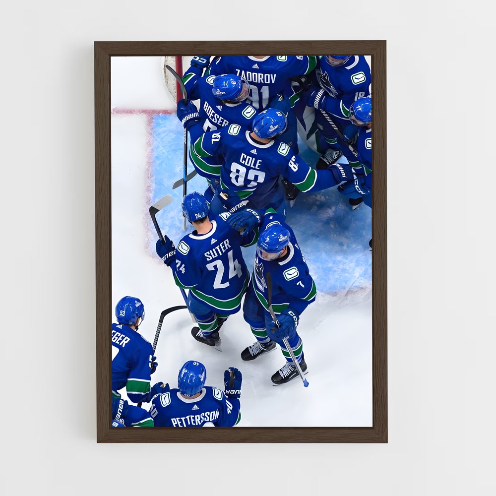ap-vancouver canucks-5 cadre Bois foncé