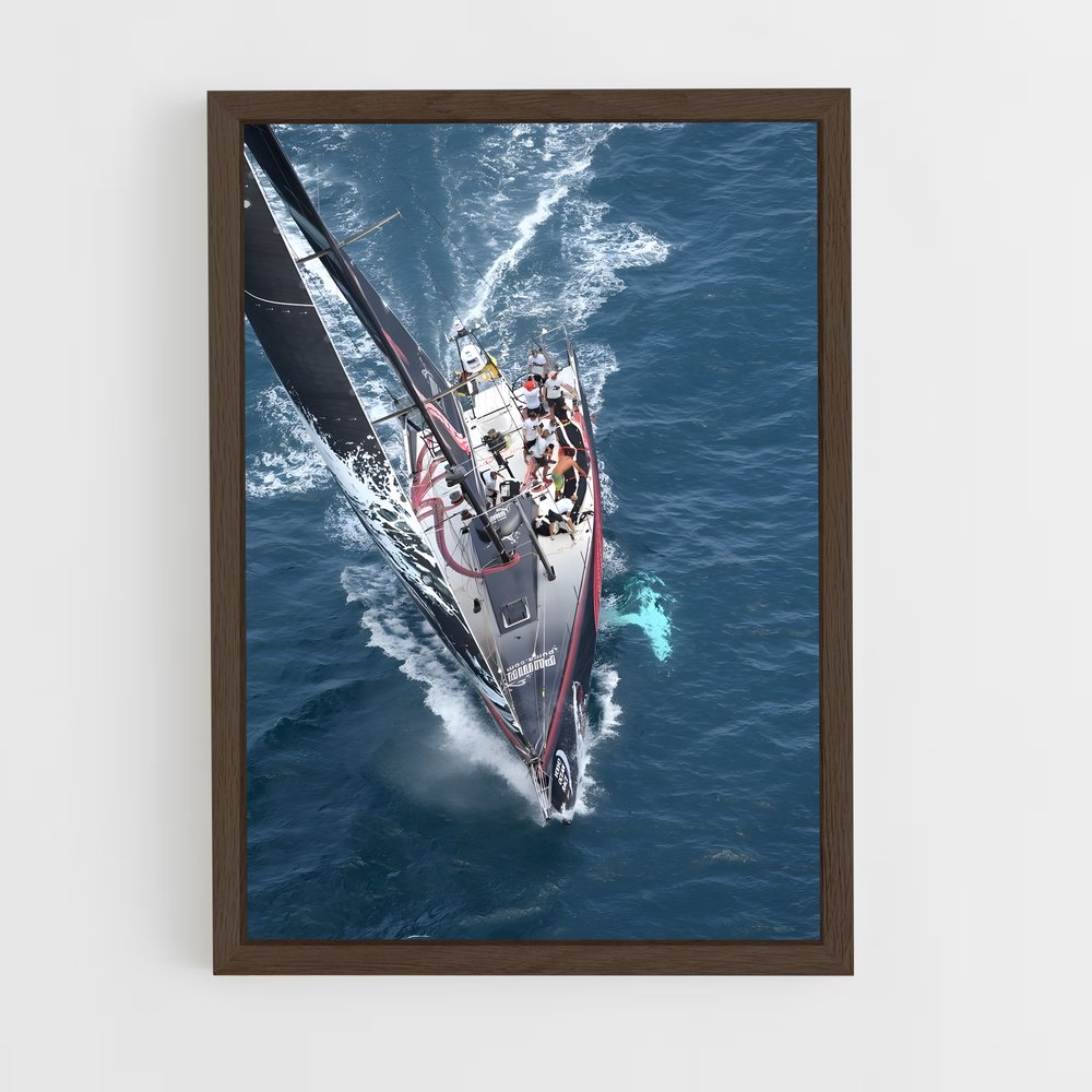 ap-volvo ocean race sailing-9 cadre Bois foncé
