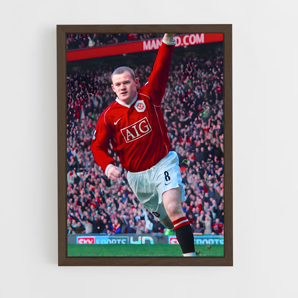 ap-wayne rooney-6 cadre Bois foncé