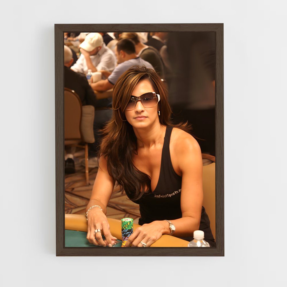 ap-world series of poker-1 cadre Bois foncé