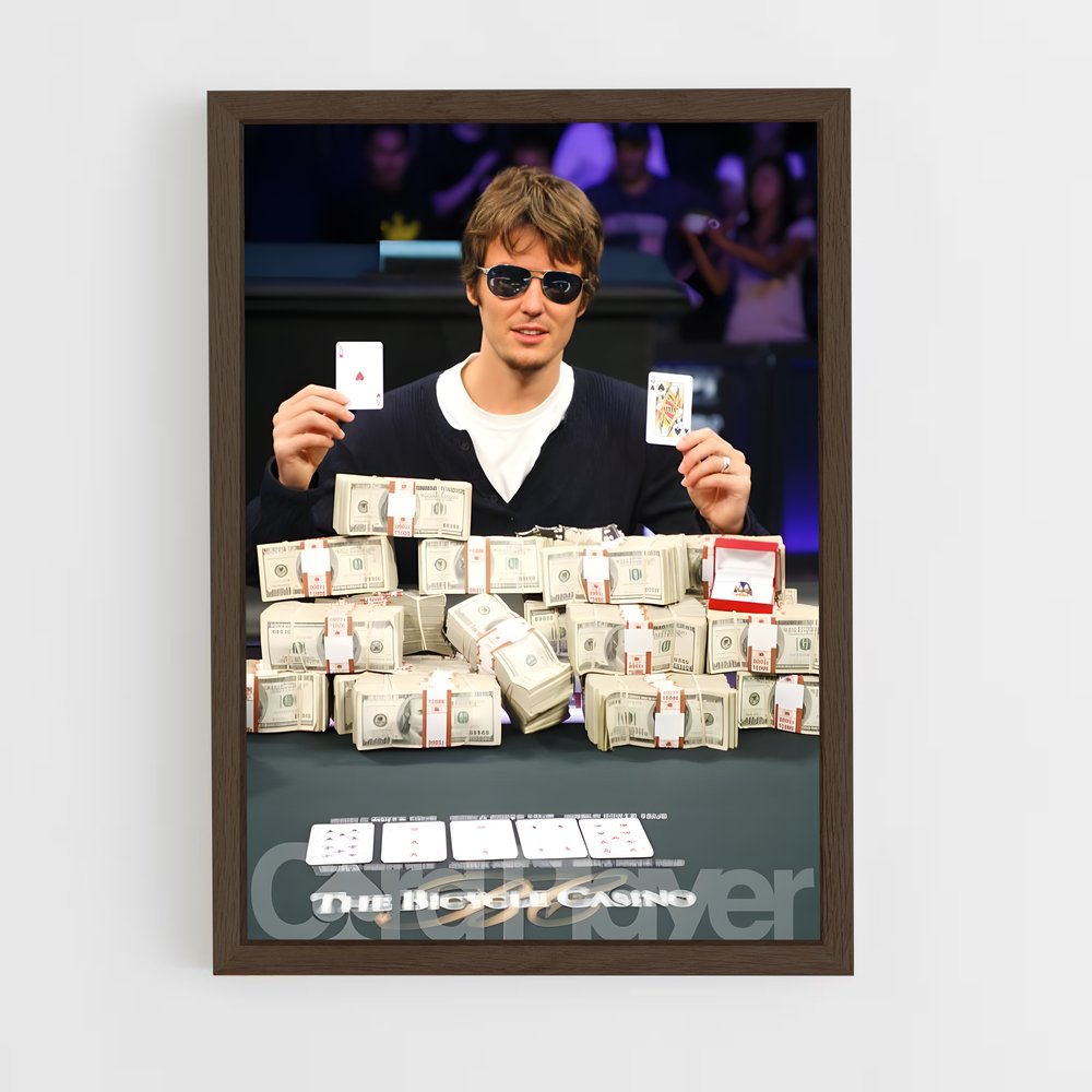 ap-world series of poker-2 cadre Bois foncé