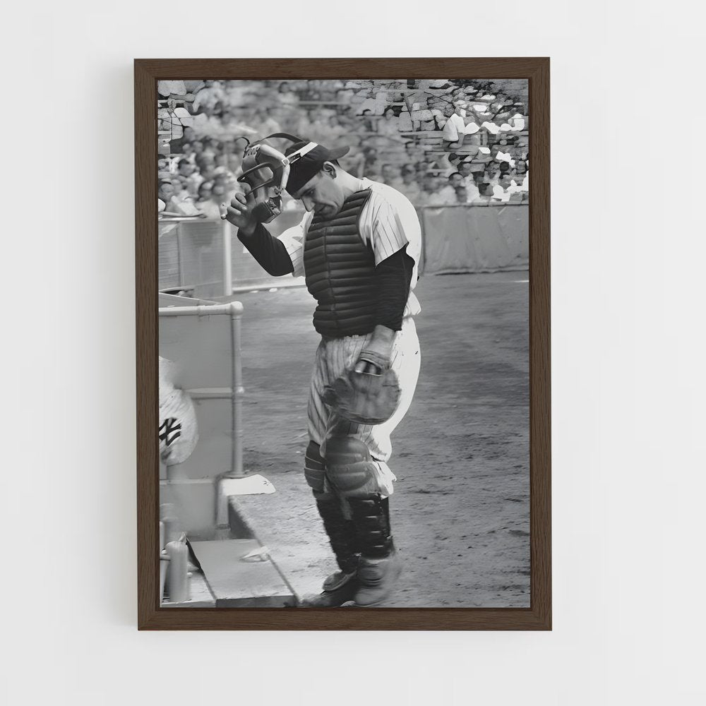 ap-yogi berra-2 cadre Bois foncé