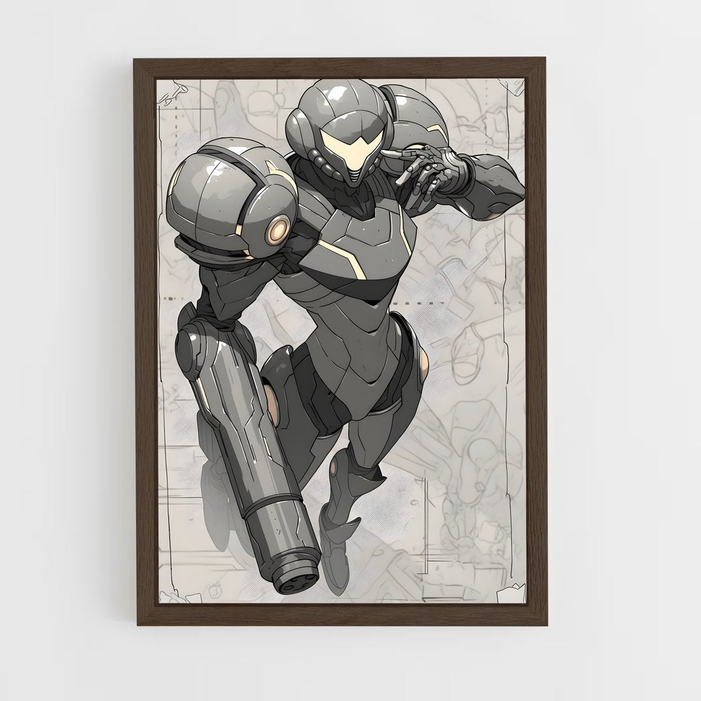 ap-zero suit samus-3 cadre Bois foncé