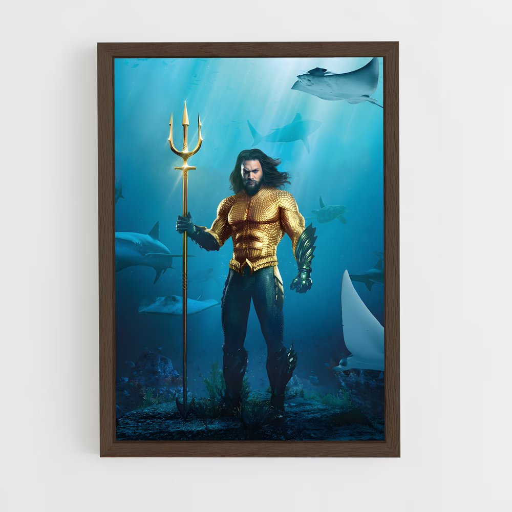 aquaman-4 cadre Bois foncé