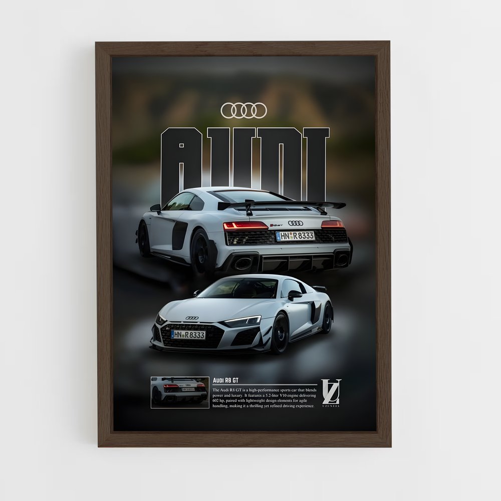 audi-14 cadre Bois foncé
