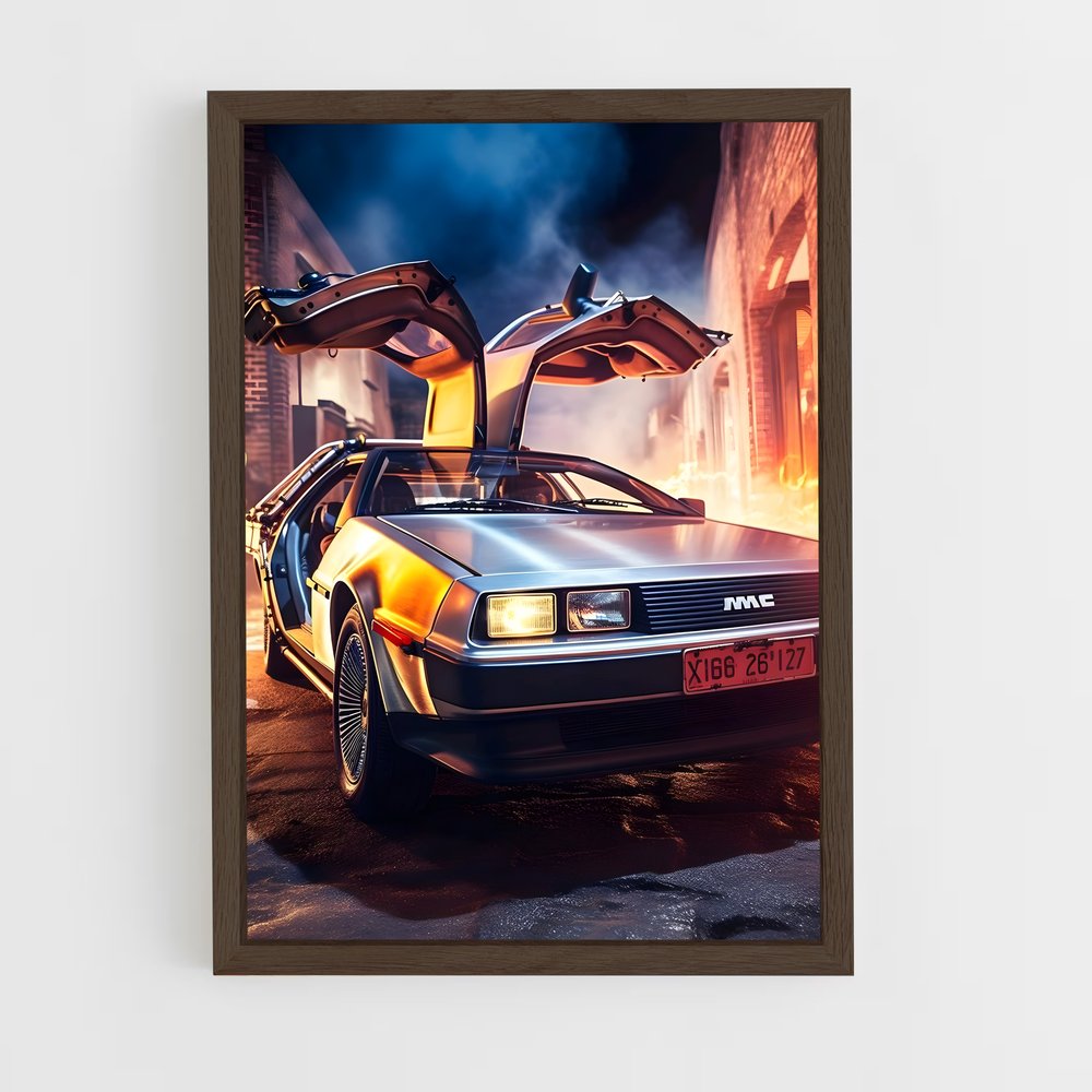 back-to-the-future-9 cadre Bois foncé