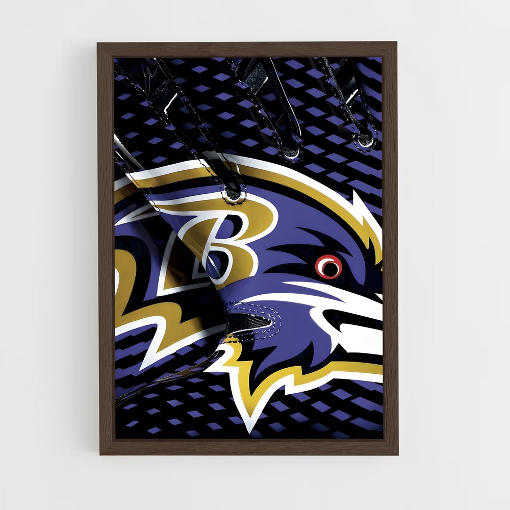 baltimore-ravens-16 cadre Bois foncé