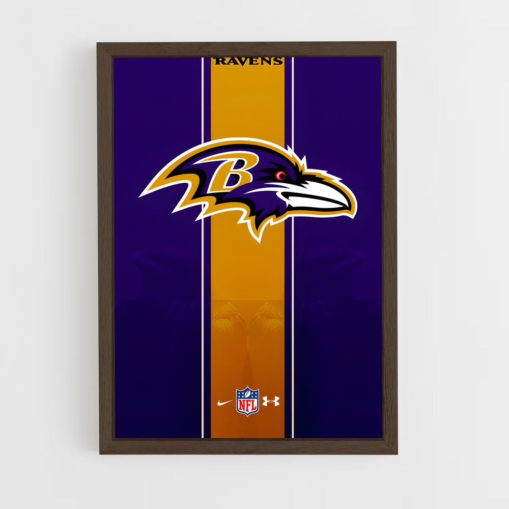 baltimore-ravens-8 cadre Bois foncé