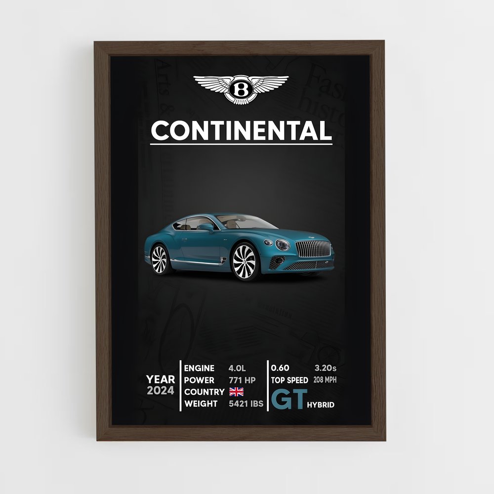 bentley-3 cadre Bois foncé