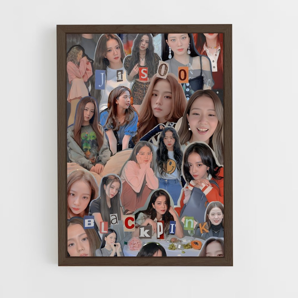 blackpink-9 cadre Bois foncé