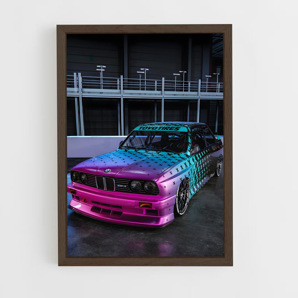bmw-5 cadre Bois foncé