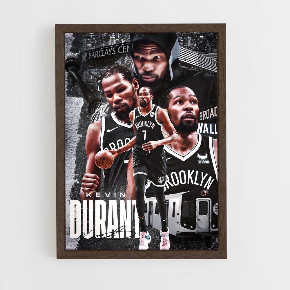 brooklyn-nets-12 cadre Bois foncé
