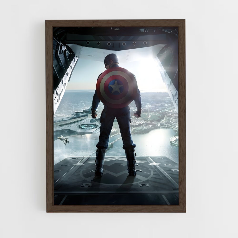 captain-america-14 cadre Bois foncé