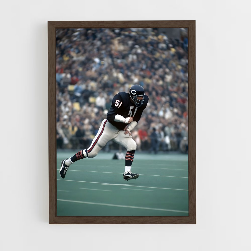 chicago-bears-3 cadre Bois foncé