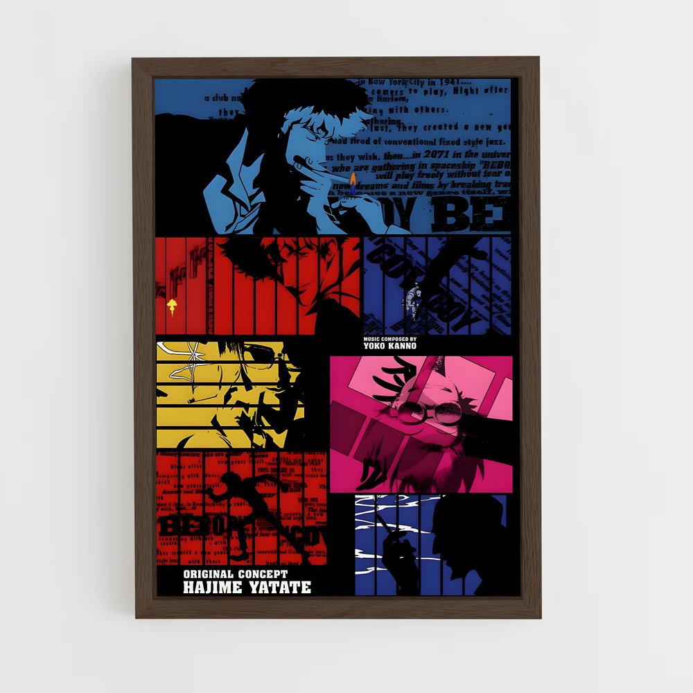 cowboy-bebop-15 cadre Bois foncé