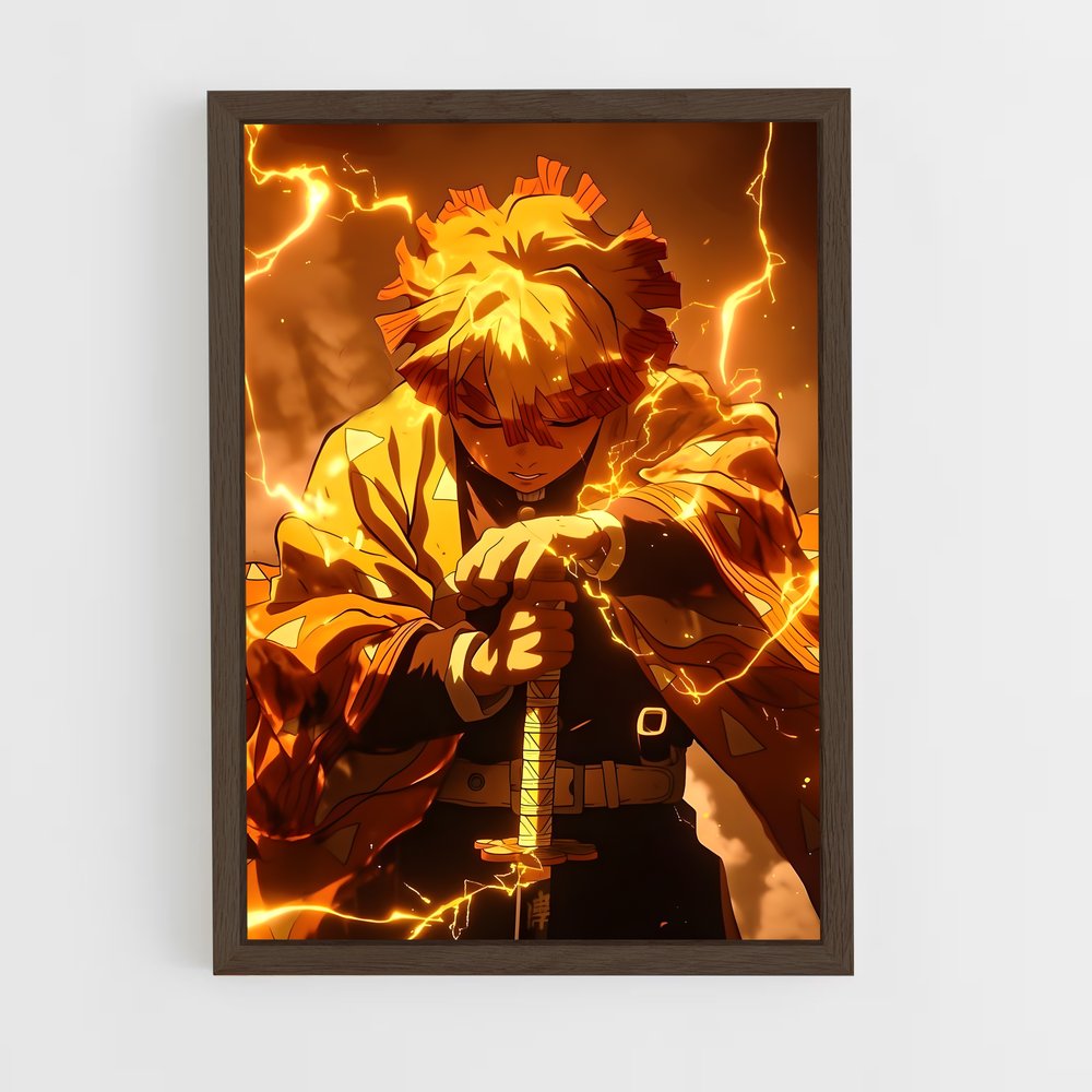 demon-slayer-12 cadre Bois foncé