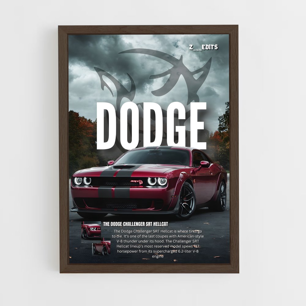 dodge-11 cadre Bois foncé