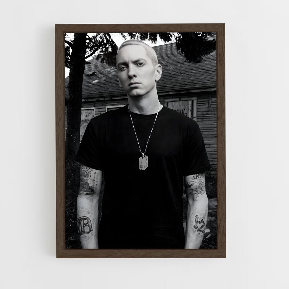 eminem-11 cadre Bois foncé