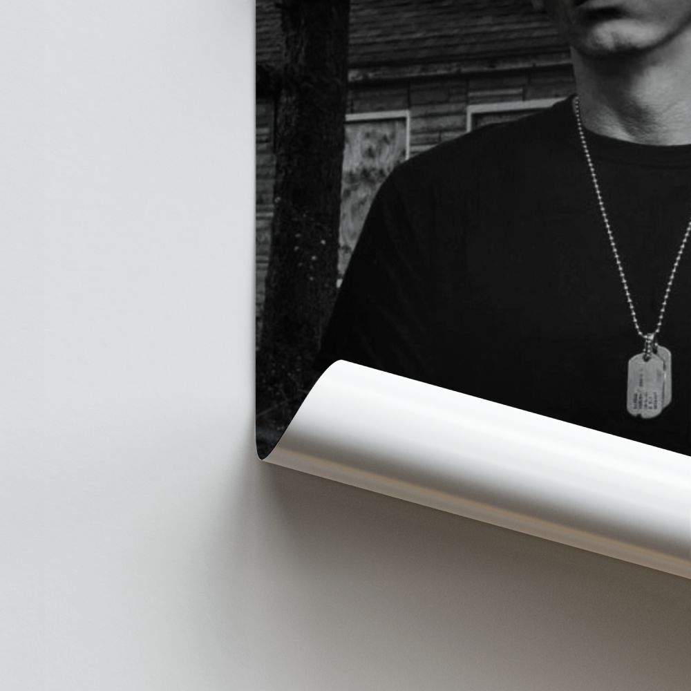 Poster Eminem in bianco e nero