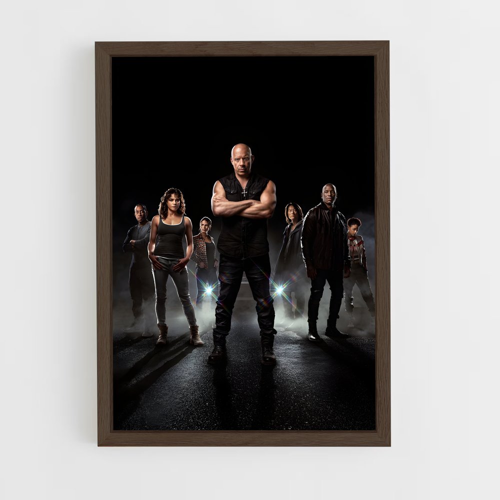 fast-and-furious-1 cadre Bois foncé