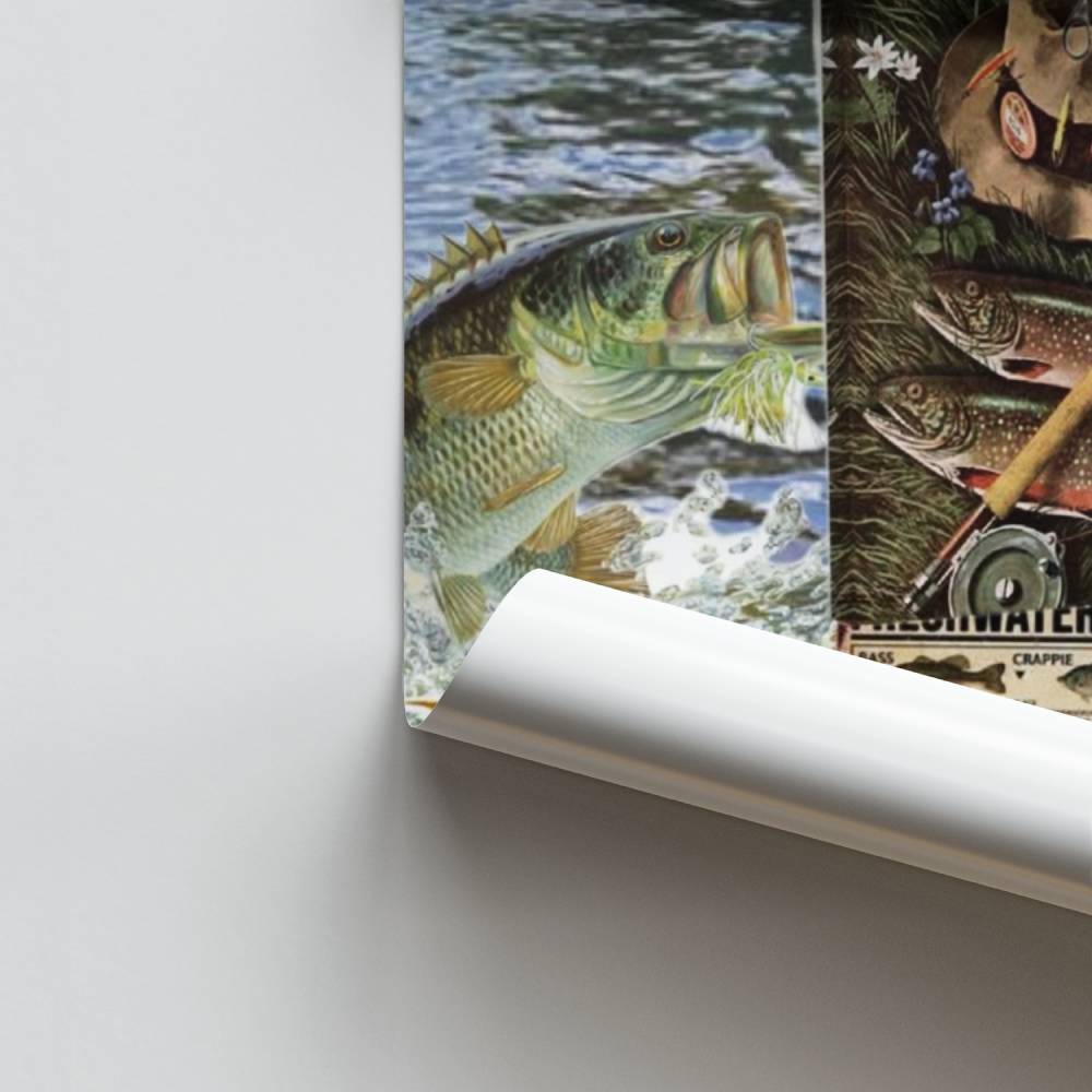 Poster di avventure di pesca