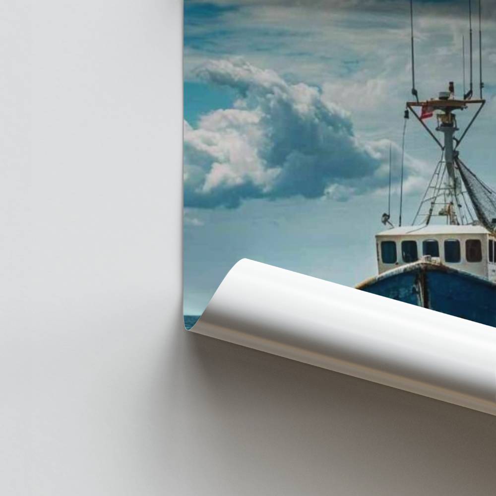 Poster Bateau de Pêche Horizon