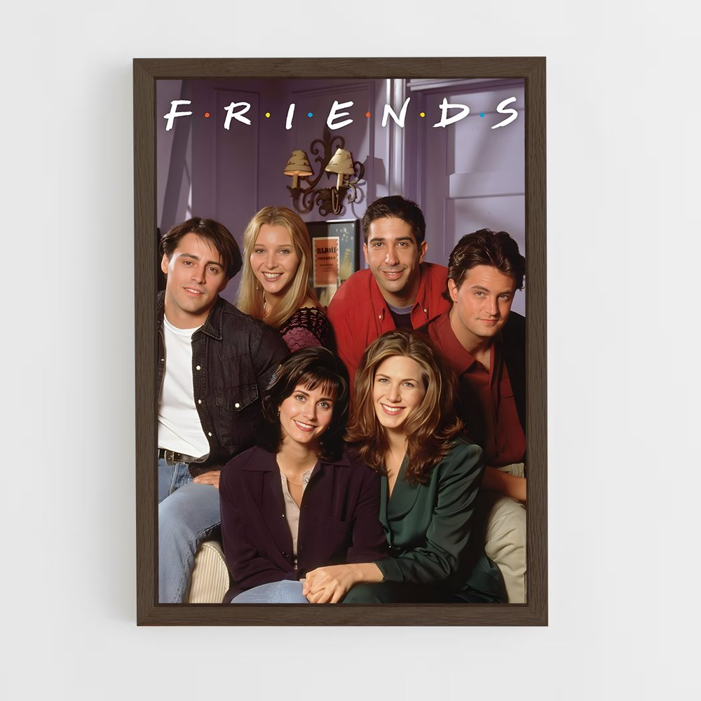 friends-3 cadre Bois foncé