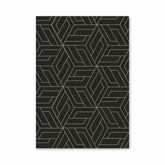 Poster Hexagone Élégant