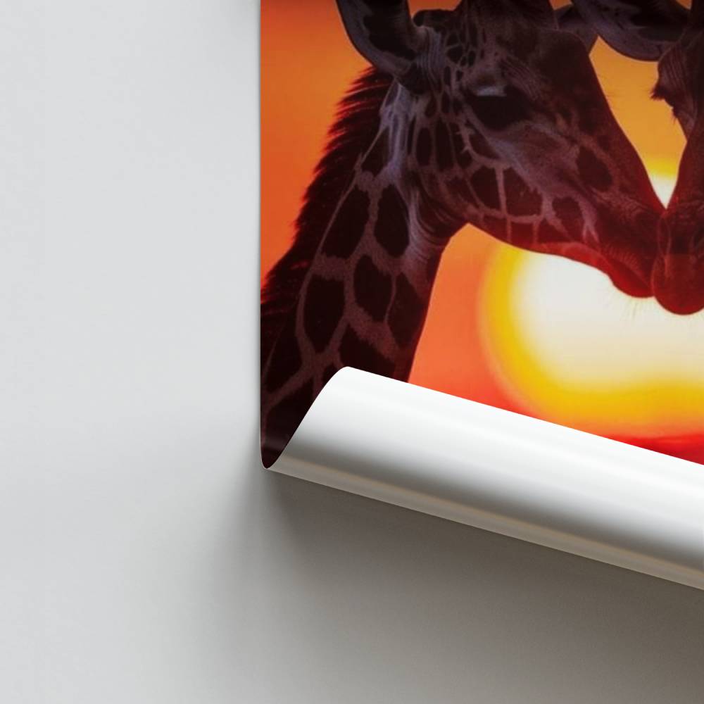 Poster Abbraccio al tramonto