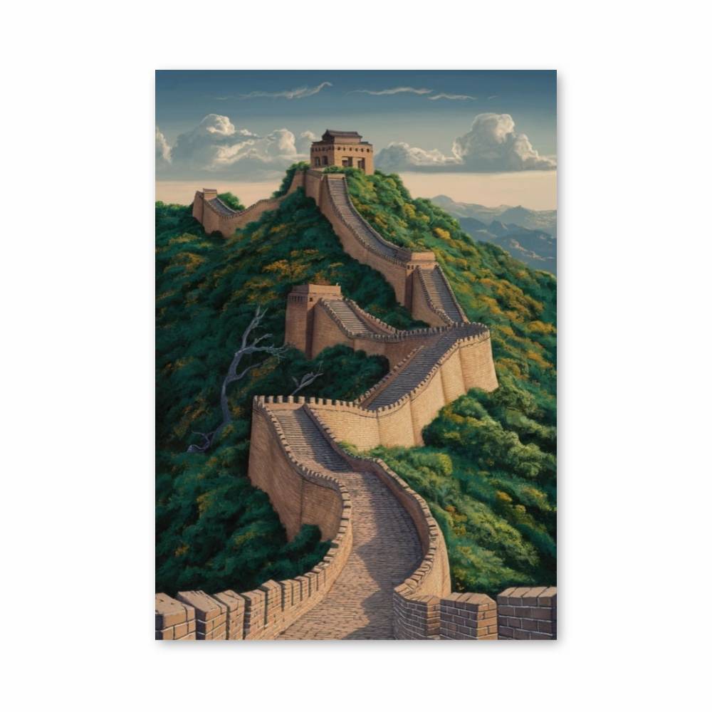 Poster Muraille et Montagne