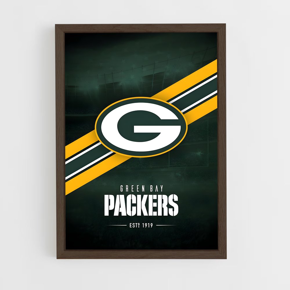 green-bay-packers-2 cadre Bois foncé