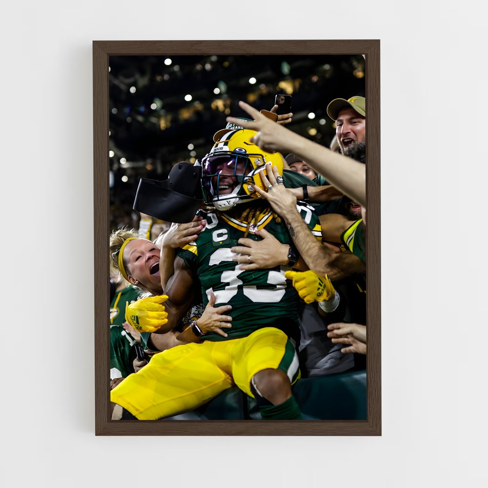 green-bay-packers-3 cadre Bois foncé
