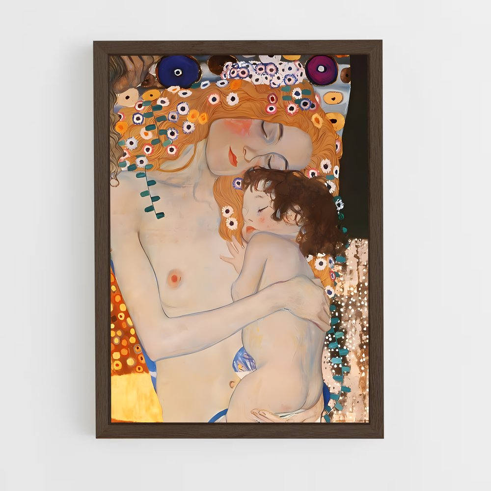 gustav-klimt-4 cadre Bois foncé