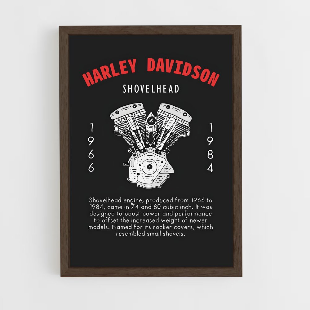 harley-davidson-7 cadre Bois foncé