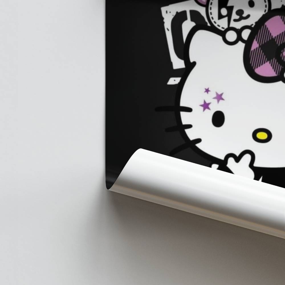 Poster di gattino rock