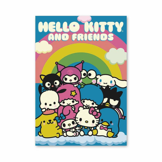 Poster Hello Kitty et Amis Arc-en-ciel