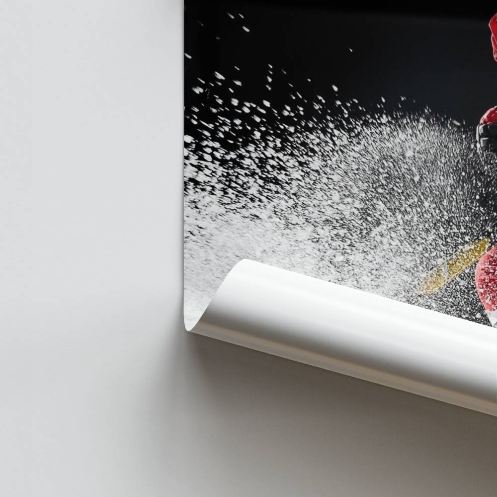 Poster di scivolo sul ghiaccio